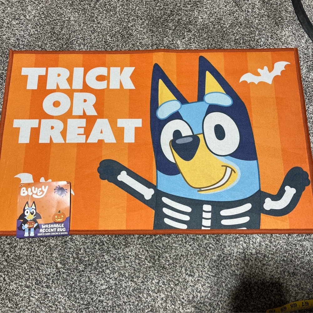 Disney BBC Bluey Accent Rug Mat 20 In By 32 In Halloween Washable**